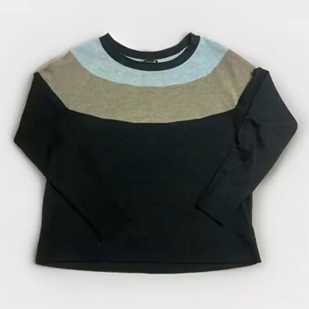 Smartwool Neutral Striped Scoop Neck Lightweight Sweater sz S Soft Wool Blend